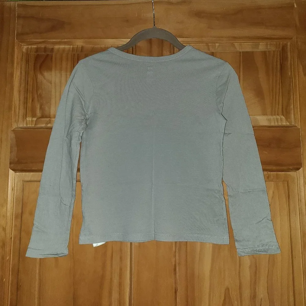 5/$30 Boys GAP Kids Gray Dinosaur Long Sleeve Shirt